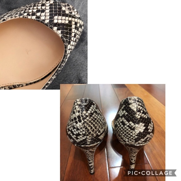 Marc Fisher “Joey” Snake Skin peep toes Pumps - Picture 6 of 8